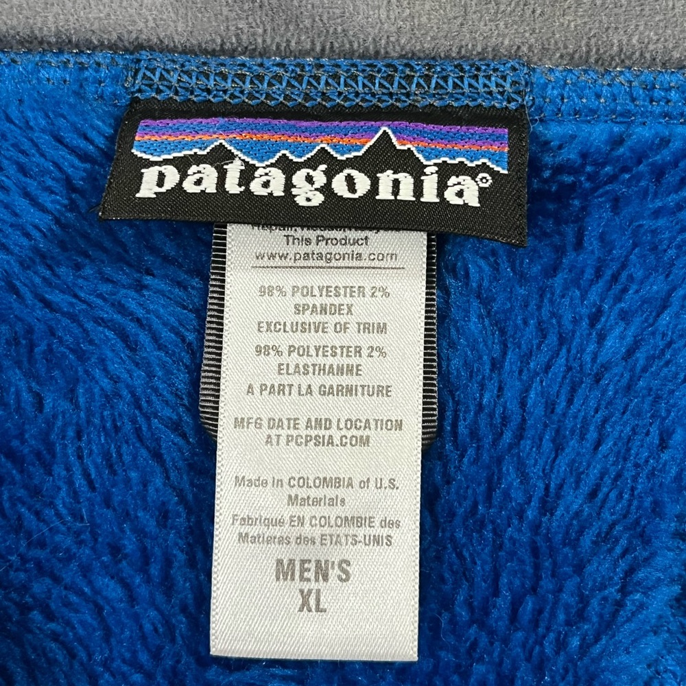 Patagonia Men’s R3 Hi- Loft Jacket Blue/ Gray Size Size XL Polartec Full Zip - Picture 3 of 10